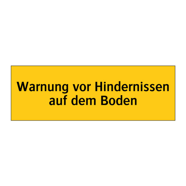Warnung vor Hindernissen auf dem Boden
