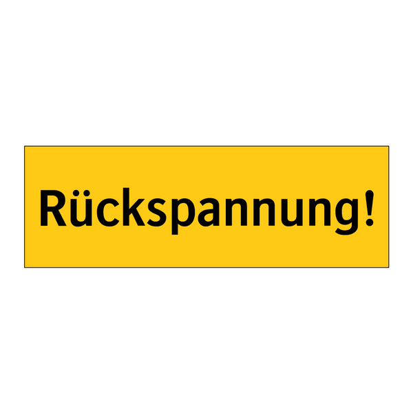 Rückspannung!