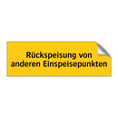 Rückspeisung von anderen Einspeisepunkten