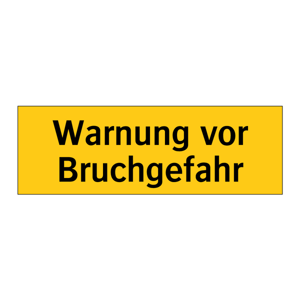 Warnung vor Bruchgefahr