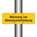 Warnung vor Abwassereinleitung