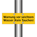 Warnung vor seichtem Wasser (Kein Tauchen)