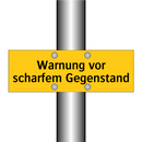 Warnung vor scharfem Gegenstand