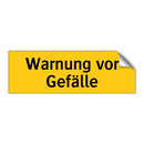 Warnung vor Gefälle