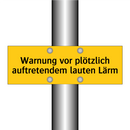 Warnung vor plötzlich auftretendem lauten Lärm