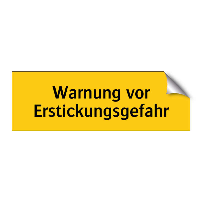 Warnung vor Erstickungsgefahr