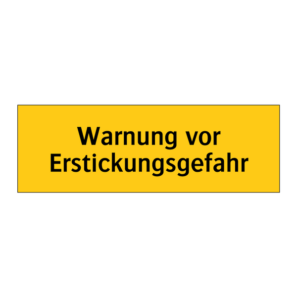 Warnung vor Erstickungsgefahr