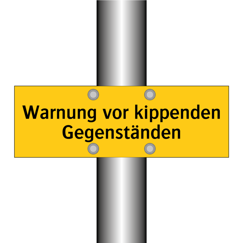 Warnung vor kippenden Gegenständen