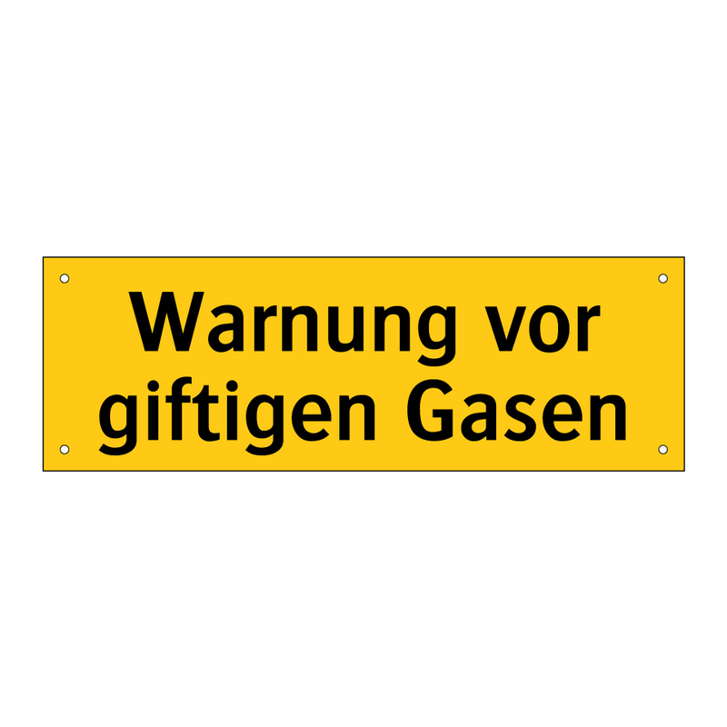 Warnung vor giftigen Gasen