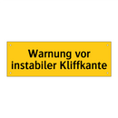 Warnung vor instabiler Kliffkante