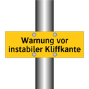 Warnung vor instabiler Kliffkante