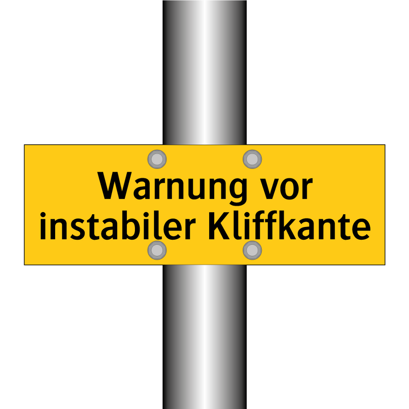 Warnung vor instabiler Kliffkante