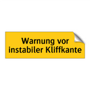 Warnung vor instabiler Kliffkante