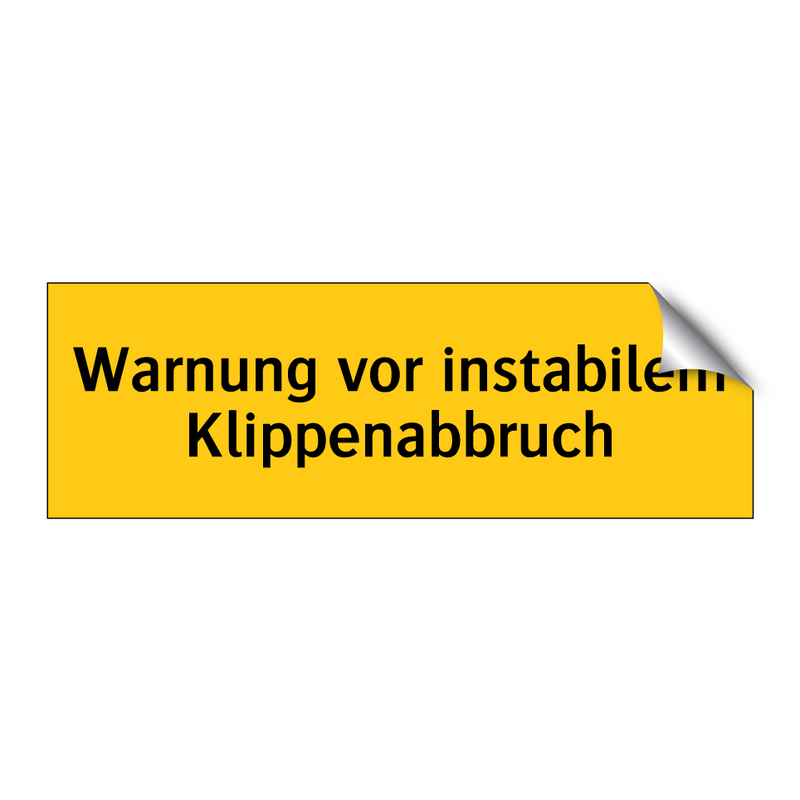 Warnung vor instabilem Klippenabbruch