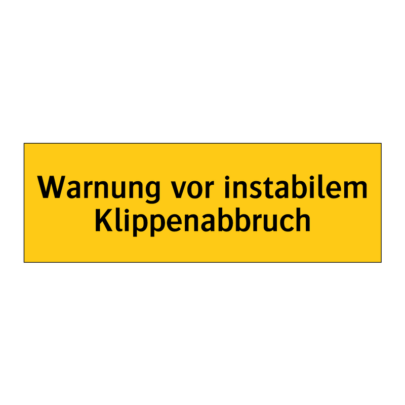 Warnung vor instabilem Klippenabbruch