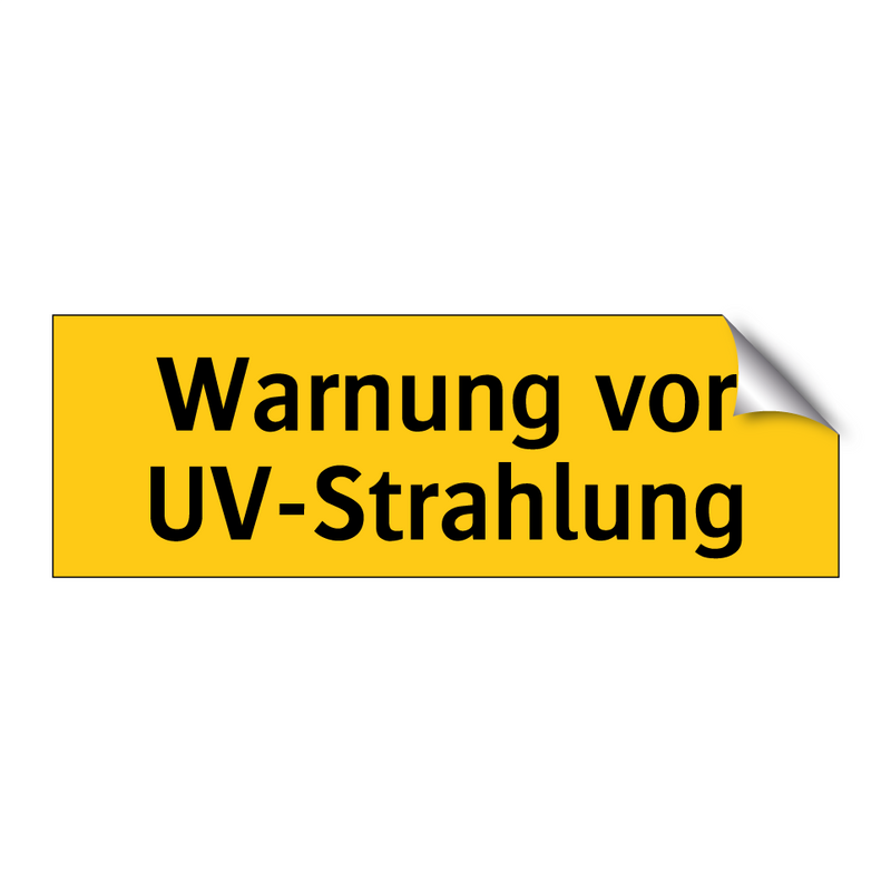 Warnung vor UV-Strahlung