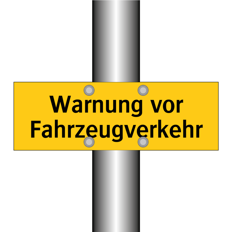 Warnung vor Fahrzeugverkehr