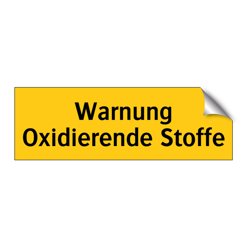 Warnung Oxidierende Stoffe