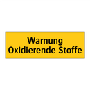 Warnung Oxidierende Stoffe