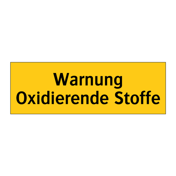 Warnung Oxidierende Stoffe