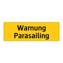 Warnung Parasailing