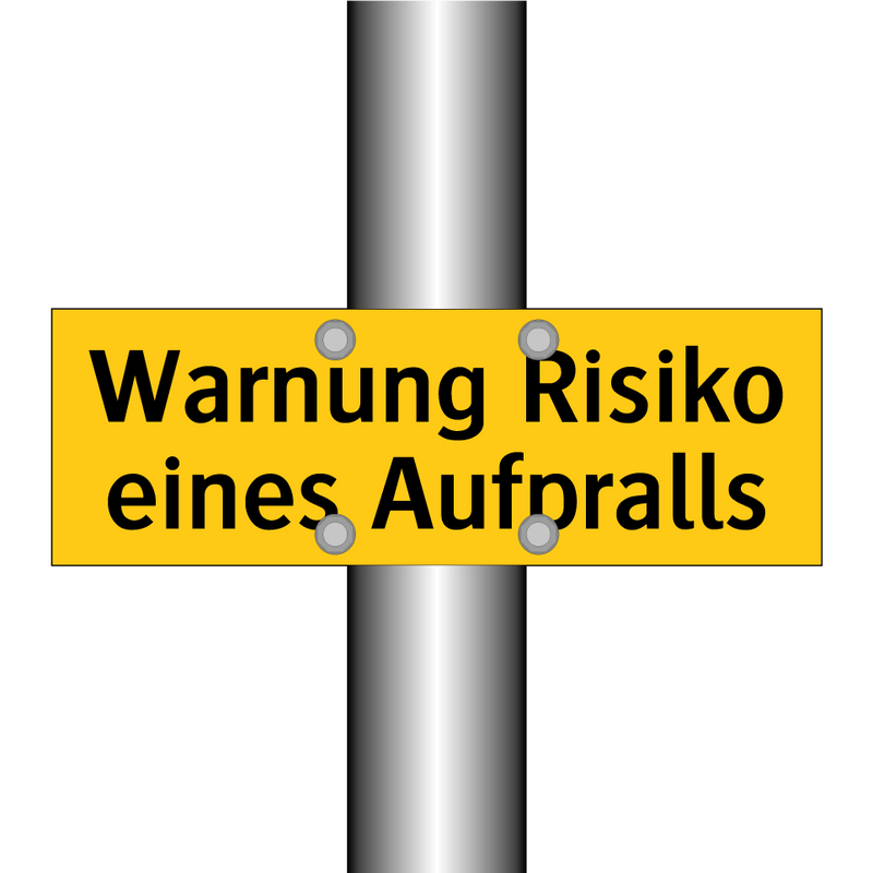 Warnung Risiko eines Aufpralls