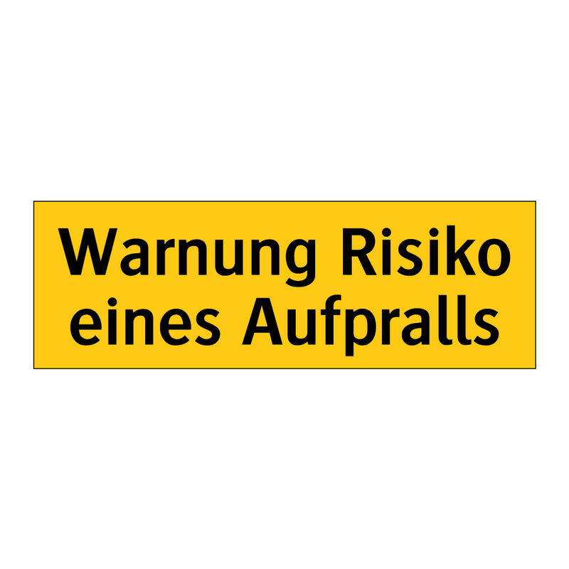 Warnung Risiko eines Aufpralls
