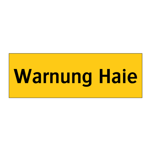 Warnung Haie