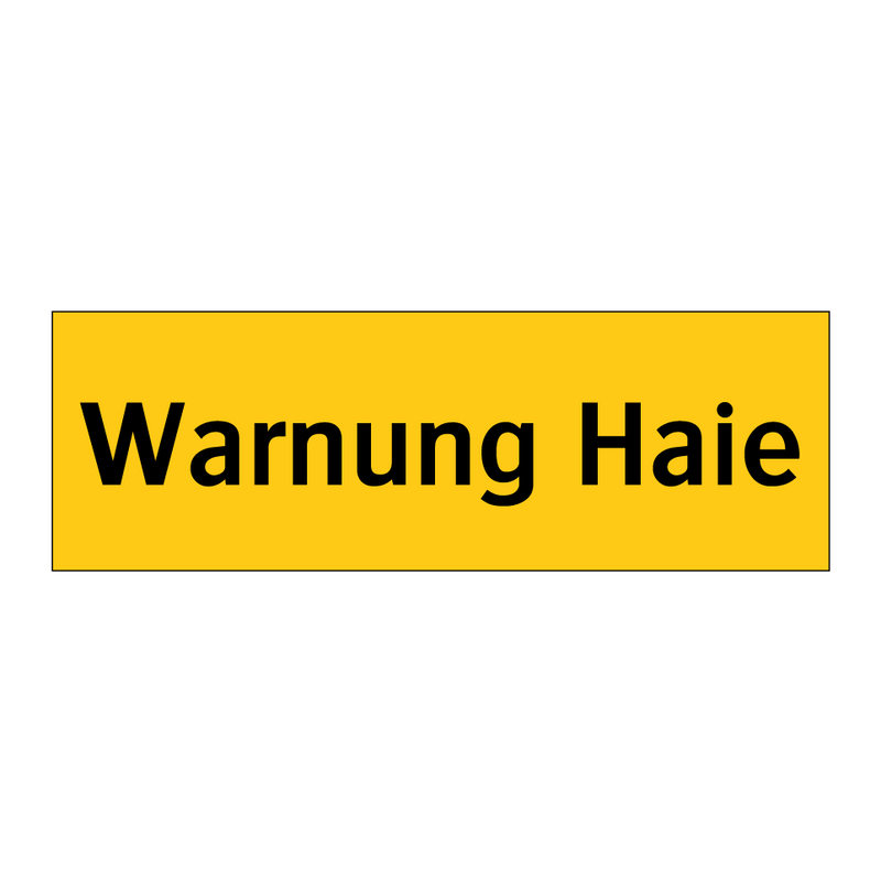 Warnung Haie