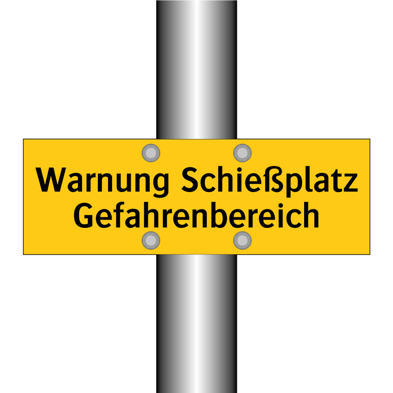 Warnung Schießplatz Gefahrenbereich