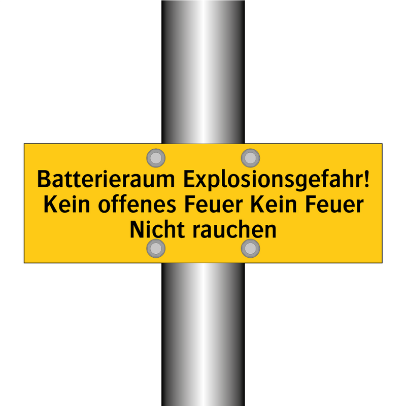Batterieraum Explosionsgefahr! Kein offenes Feuer Kein Feuer Nicht rauchen