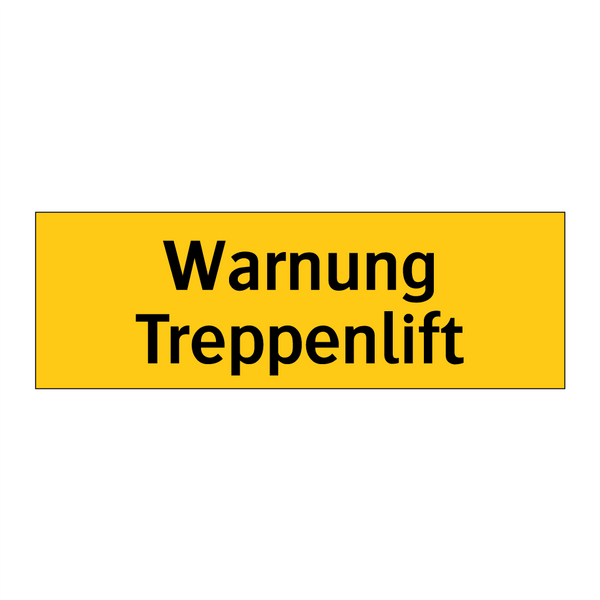 Warnung Treppenlift