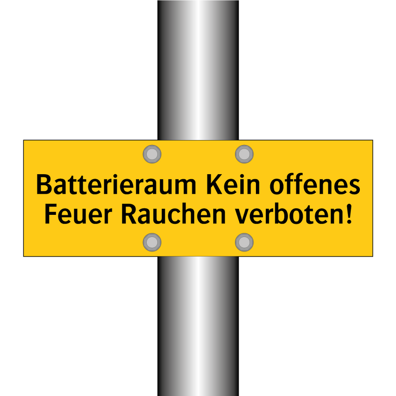 Batterieraum Kein offenes Feuer Rauchen verboten!
