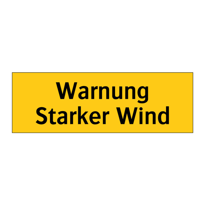 Warnung Starker Wind