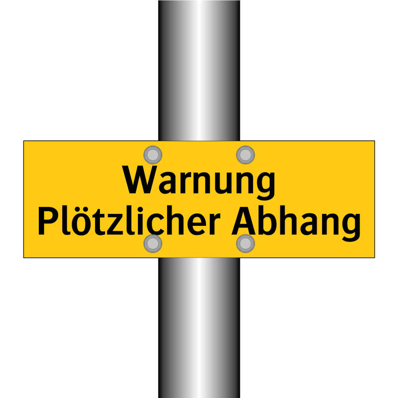 Warnung Plötzlicher Abhang