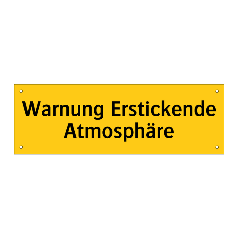 Warnung Erstickende Atmosphäre