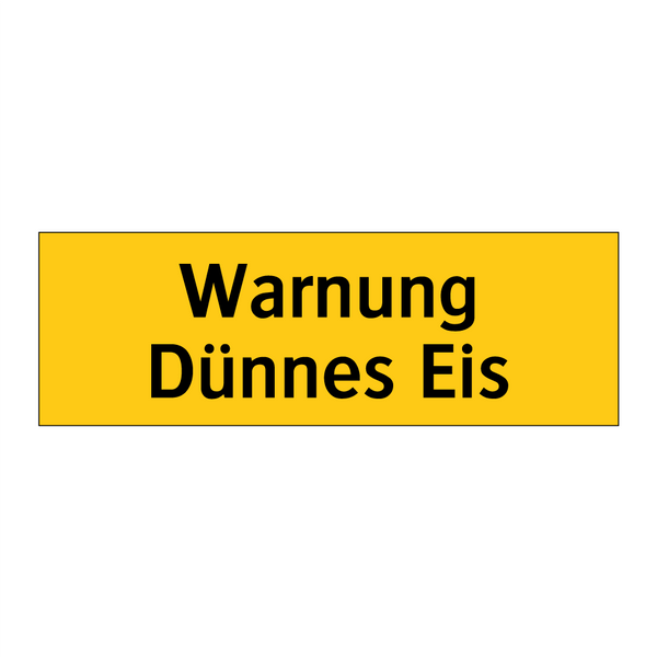 Warnung Dünnes Eis