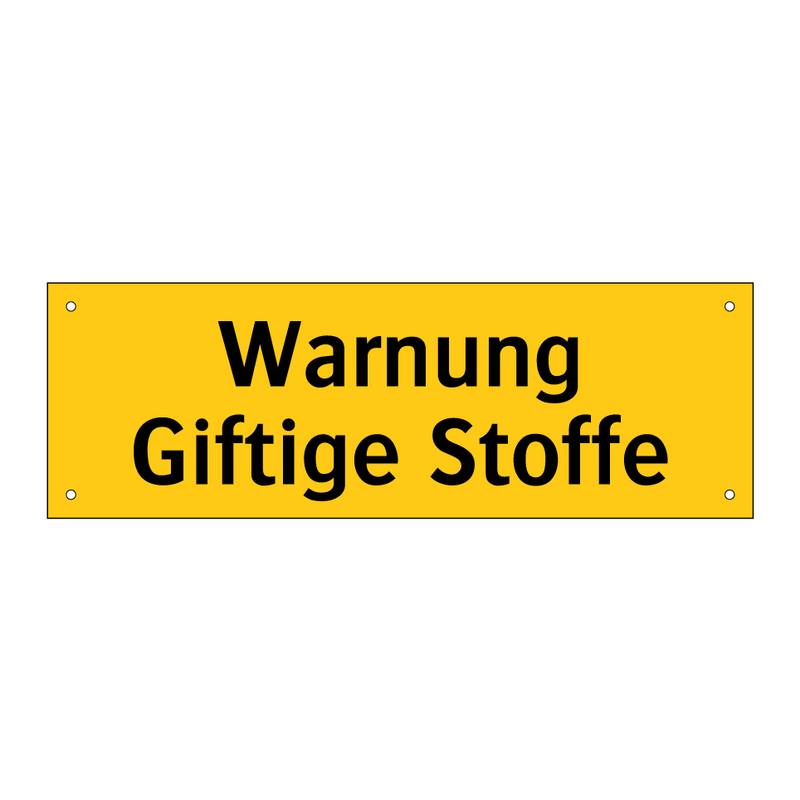 Warnung Giftige Stoffe
