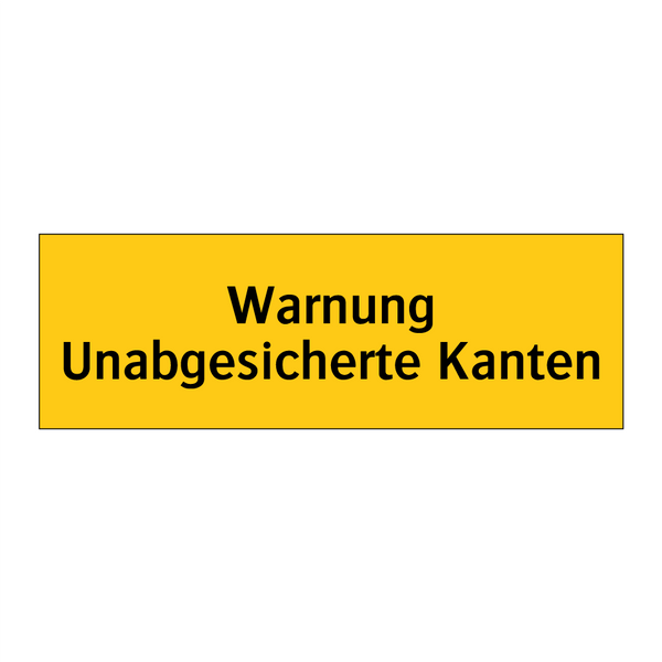Warnung Unabgesicherte Kanten
