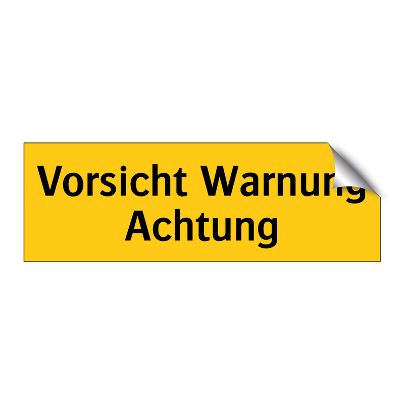 Vorsicht Warnung Achtung