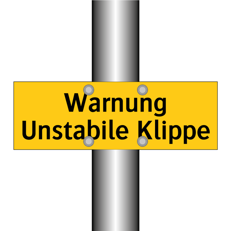Warnung Unstabile Klippe