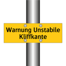 Warnung Unstabile Kliffkante
