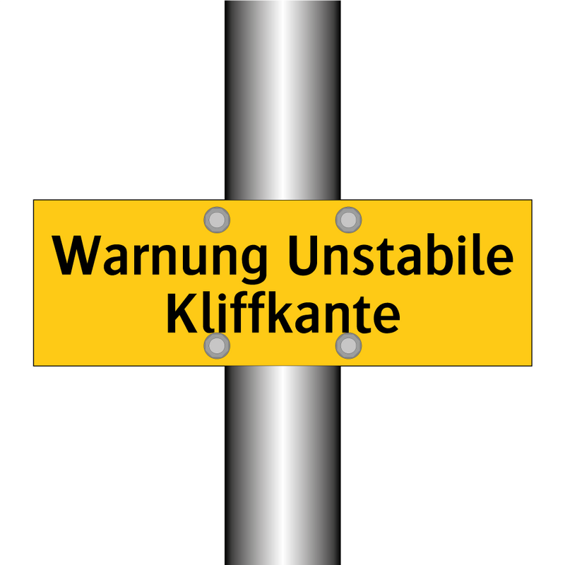 Warnung Unstabile Kliffkante