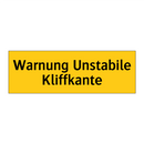 Warnung Unstabile Kliffkante