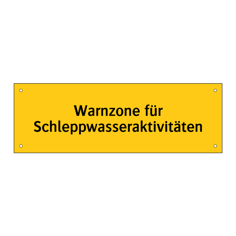 Warnzone für Schleppwasseraktivitäten