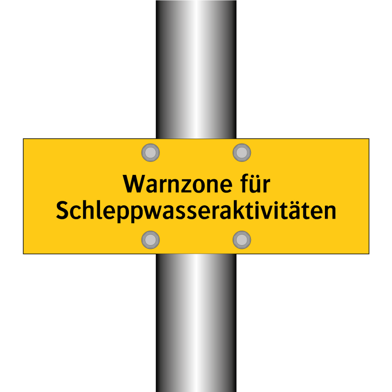 Warnzone für Schleppwasseraktivitäten