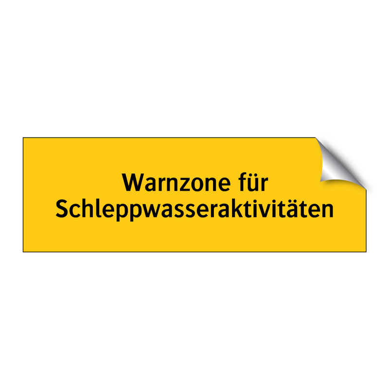 Warnzone für Schleppwasseraktivitäten