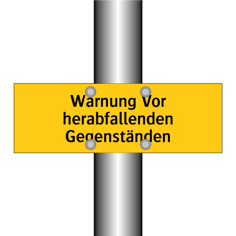 Warnung Vor herabfallenden Gegenständen