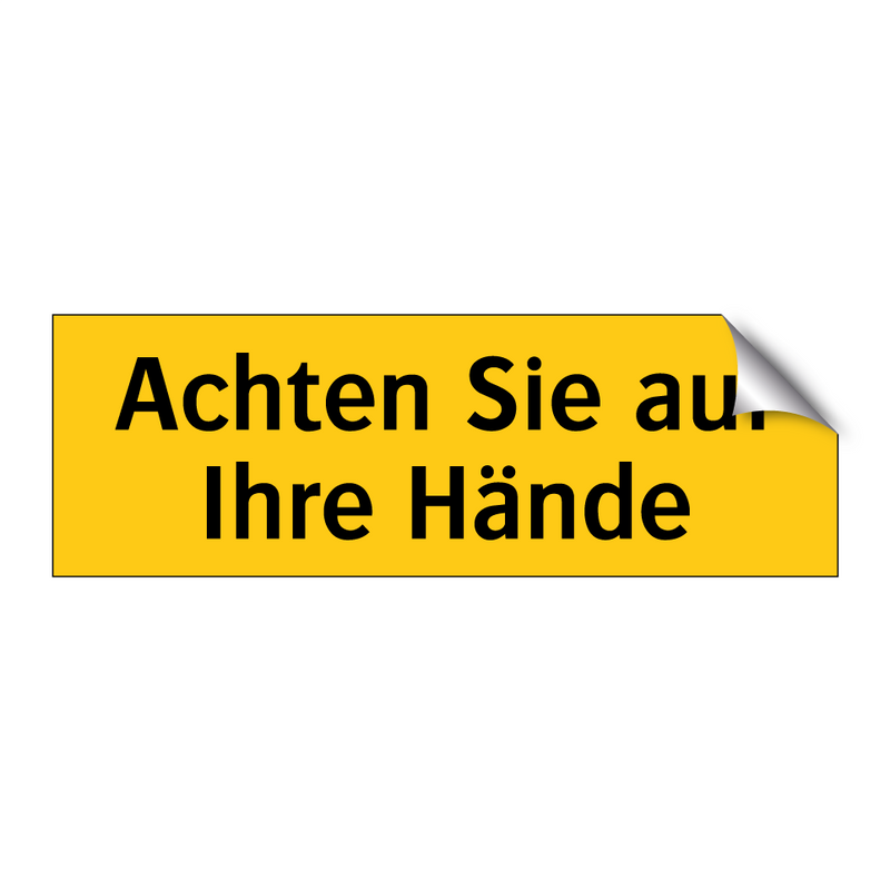 Achten Sie auf Ihre Hände