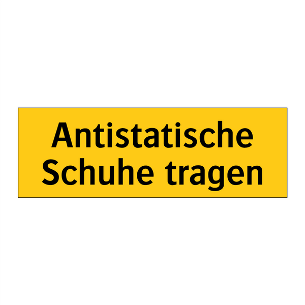 Antistatische Schuhe tragen
